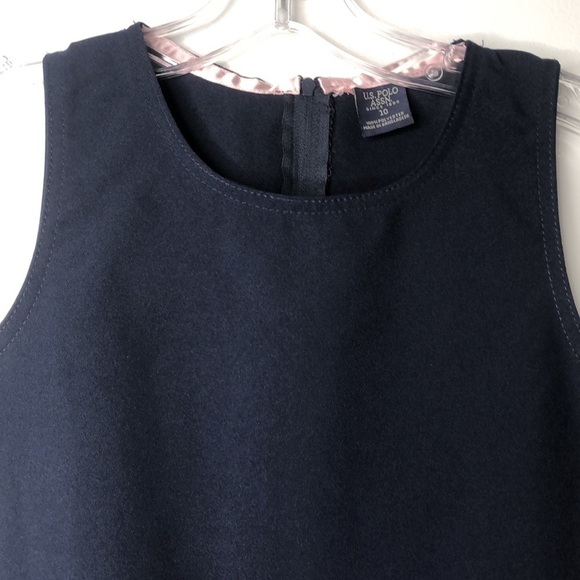 U.S. POLO ASSOCIATION NAVY SCHOOLGIRL PLEATED DRESS GIRLS SIZE 10 - Picture 2 of 5